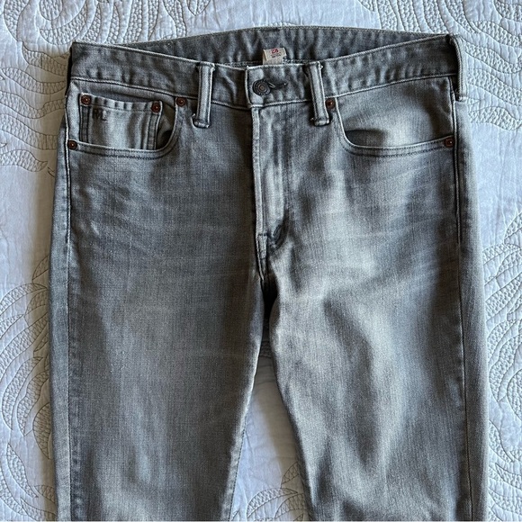 RRL - Ralph Lauren - Stretch High Skinny Jeans - Distressed Grey Wash - Picture 4 of 13